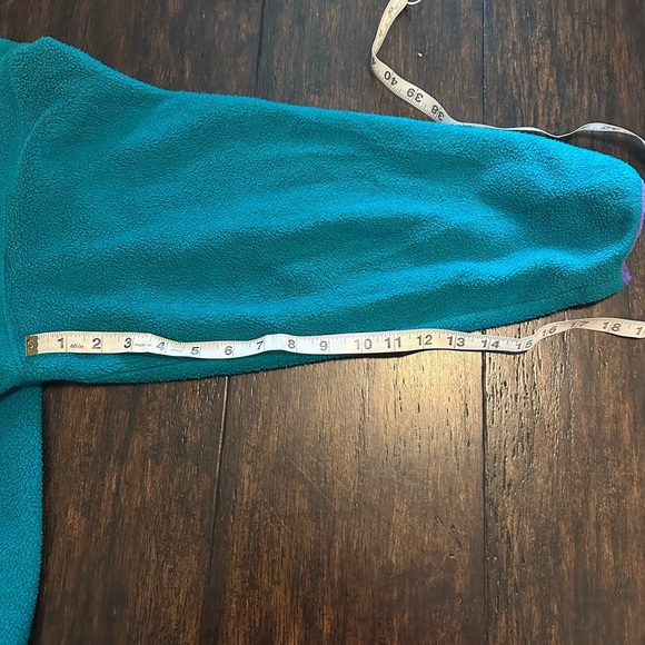 L.l Bean Women Green With Blue Mix With Purple Sweater zipper up M - Picture 8 of 9